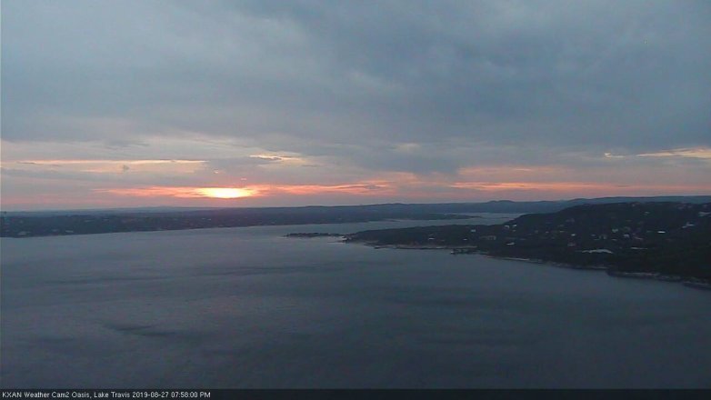 Lake Travis webcam, August 27, 2019 7:00 PM CT