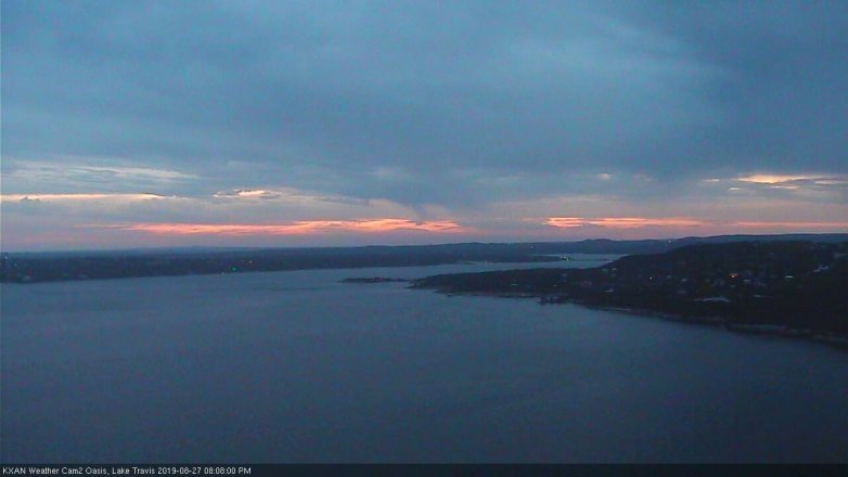 Lake Travis webcam, August 27, 2019 7:10 PM CT