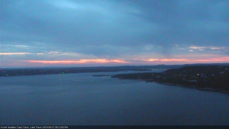 Lake Travis webcam, August 27, 2019 7:15 PM CT