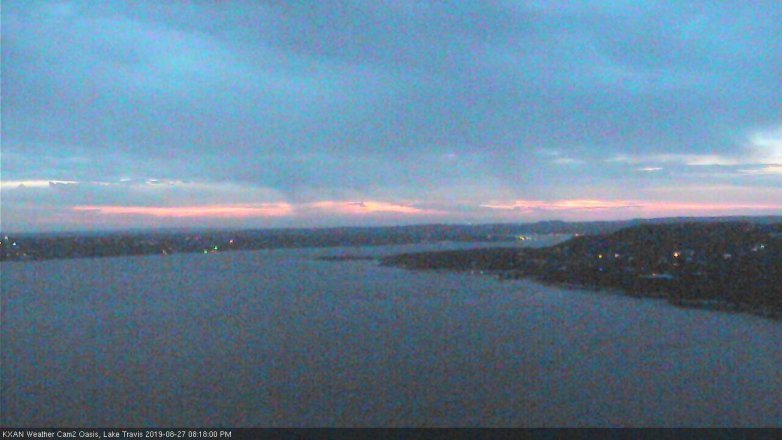 Lake Travis webcam, August 27, 2019 7:20 PM CT