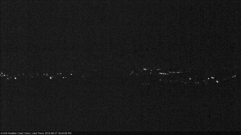 Lake Travis webcam, August 27, 2019 9:45 PM CT