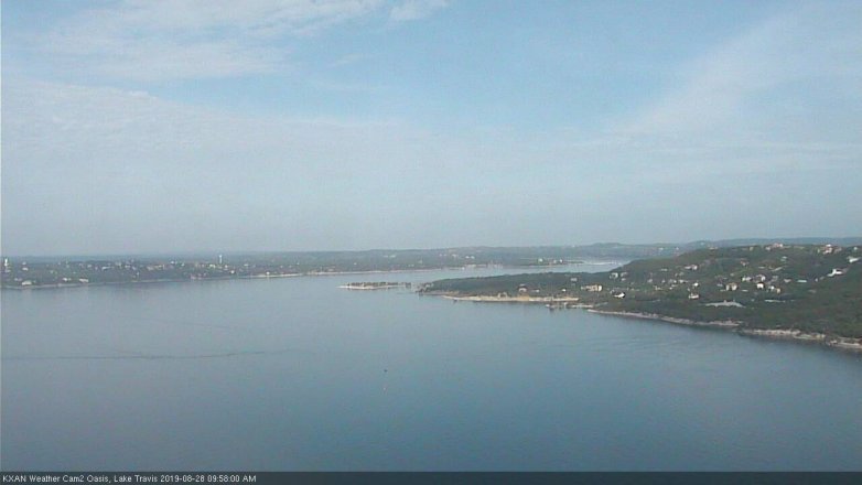 Lake Travis webcam, August 28, 2019 9:00 AM CT