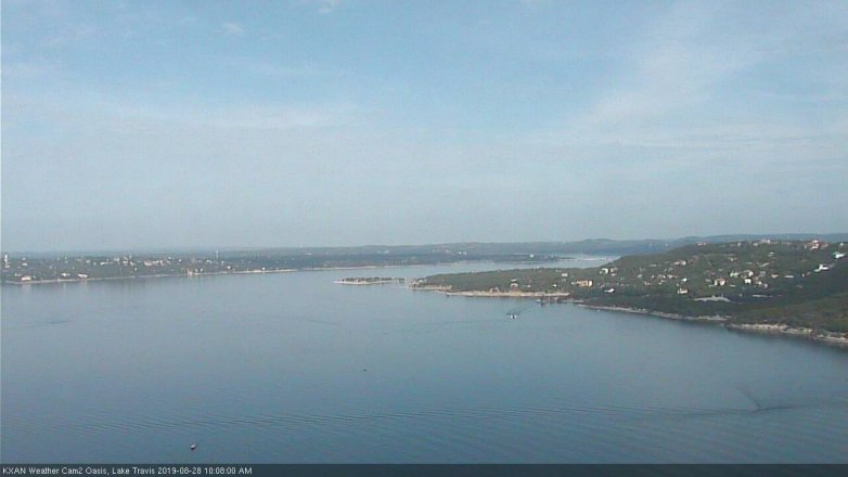 Lake Travis webcam, August 28, 2019 9:10 AM CT