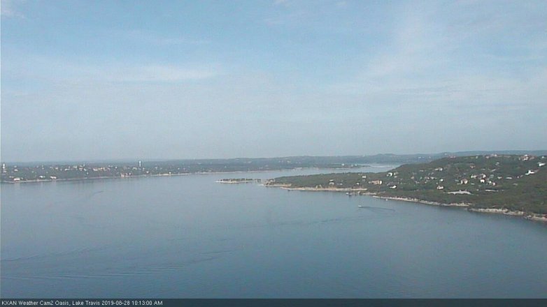 Lake Travis webcam, August 28, 2019 9:15 AM CT