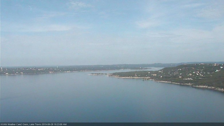 Lake Travis webcam, August 28, 2019 9:25 AM CT