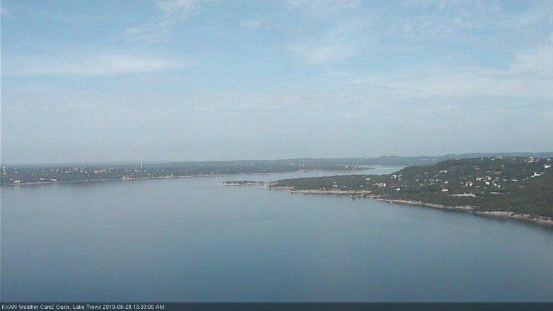 Lake Travis webcam, August 28, 2019 9:35 AM CT