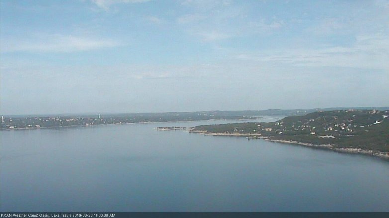 Lake Travis webcam, August 28, 2019 9:40 AM CT