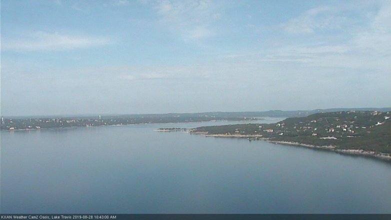 Lake Travis webcam, August 28, 2019 9:45 AM CT