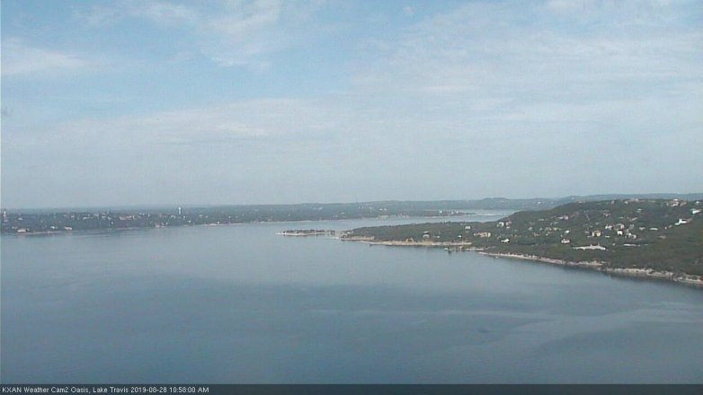 Lake Travis webcam, August 28, 2019 10:00 AM CT