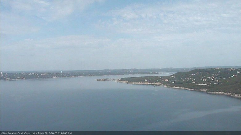 Lake Travis webcam, August 28, 2019 10:10 AM CT