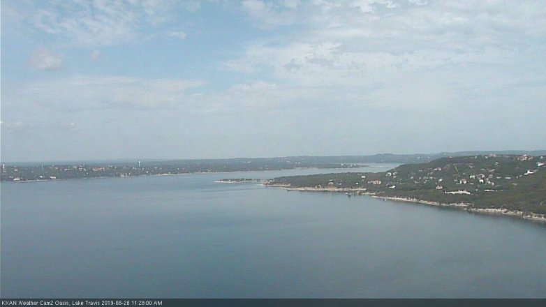 Lake Travis webcam, August 28, 2019 10:30 AM CT