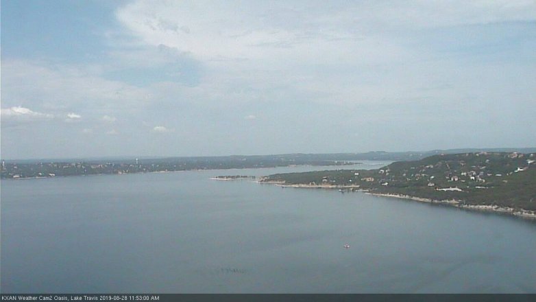 Lake Travis webcam, August 28, 2019 10:55 AM CT