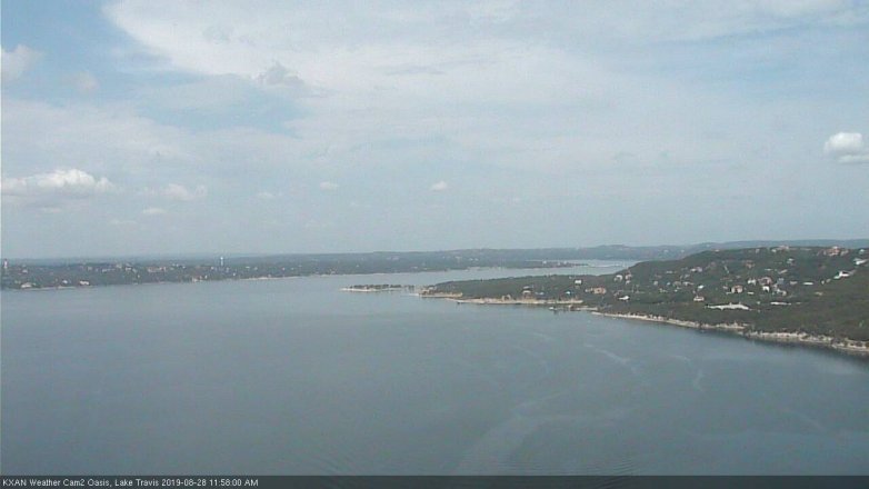 Lake Travis webcam, August 28, 2019 11:00 AM CT