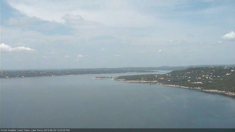 Lake Travis webcam, August 28, 2019 11:05 AM CT