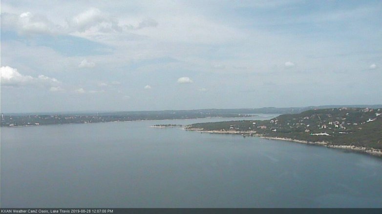 Lake Travis webcam, August 28, 2019 11:10 AM CT