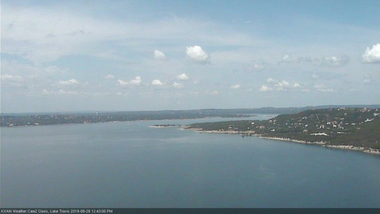 Lake Travis webcam, August 28, 2019 11:45 AM CT
