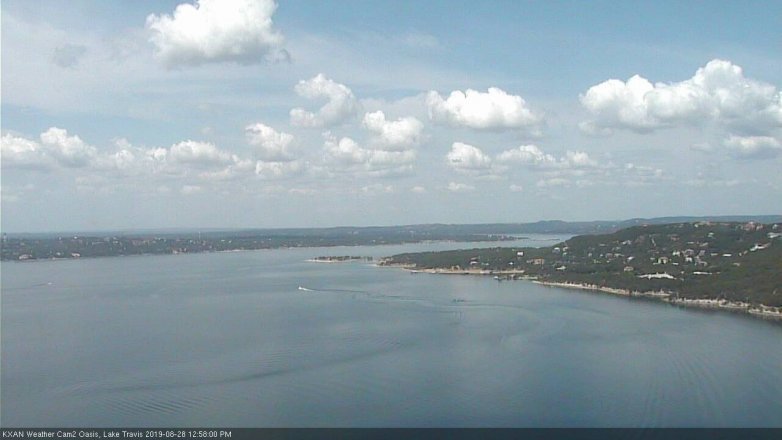 Lake Travis webcam, August 28, 2019 12:00 PM CT