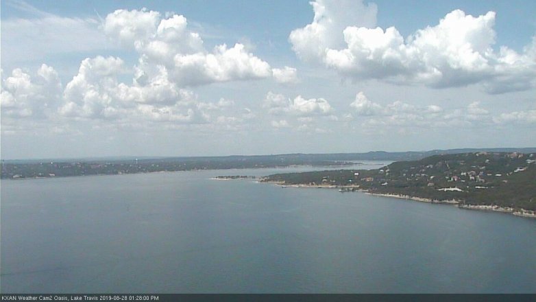 Lake Travis webcam, August 28, 2019 12:30 PM CT