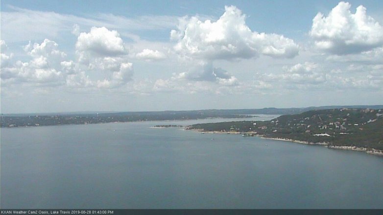 Lake Travis webcam, August 28, 2019 12:45 PM CT