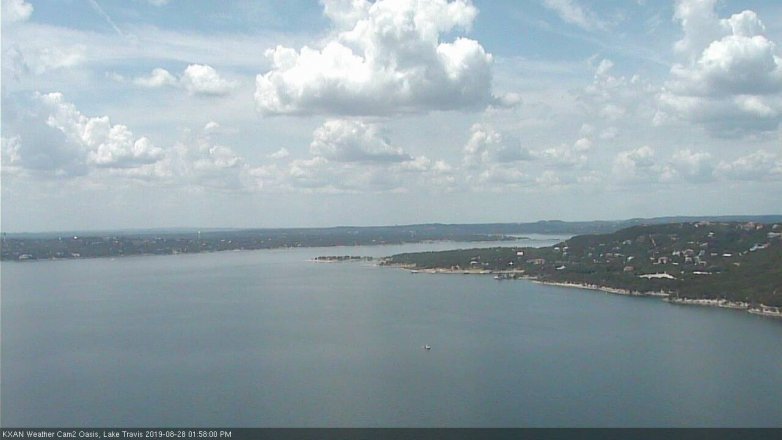 Lake Travis webcam, August 28, 2019 1:00 PM CT