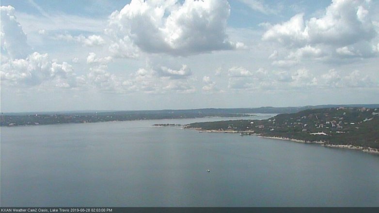 Lake Travis webcam, August 28, 2019 1:05 PM CT
