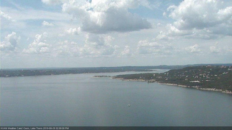 Lake Travis webcam, August 28, 2019 1:10 PM CT