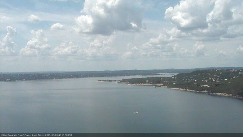 Lake Travis webcam, August 28, 2019 1:15 PM CT