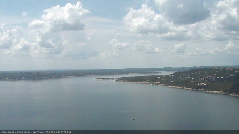 Lake Travis webcam, August 28, 2019 1:35 PM CT