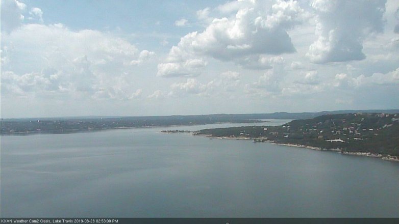Lake Travis webcam, August 28, 2019 1:55 PM CT