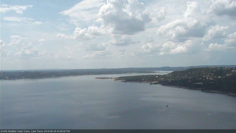 Lake Travis webcam, August 28, 2019 2:10 PM CT