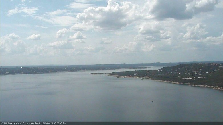 Lake Travis webcam, August 28, 2019 2:25 PM CT