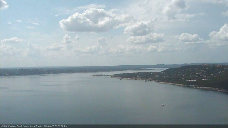 Lake Travis webcam, August 28, 2019 2:35 PM CT
