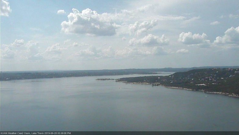 Lake Travis webcam, August 28, 2019 2:40 PM CT