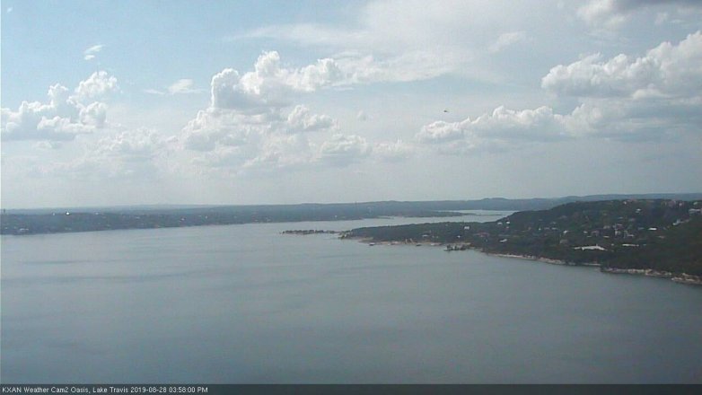 Lake Travis webcam, August 28, 2019 3:00 PM CT