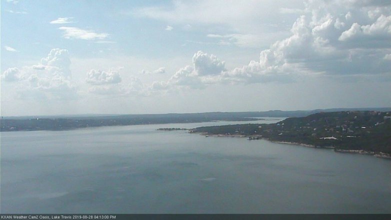 Lake Travis webcam, August 28, 2019 3:15 PM CT