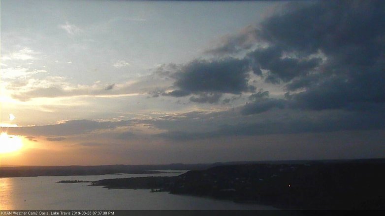 Lake Travis webcam, August 28, 2019 6:40 PM CT