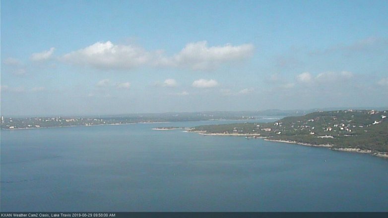 Lake Travis webcam, August 29, 2019 9:00 AM CT