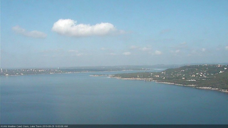 Lake Travis webcam, August 29, 2019 9:05 AM CT