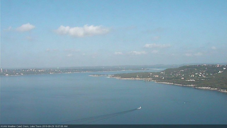 Lake Travis webcam, August 29, 2019 9:10 AM CT