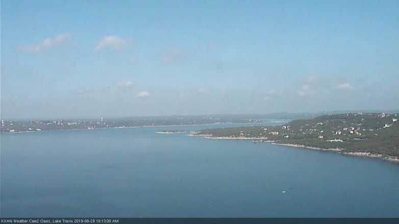 Lake Travis webcam, August 29, 2019 9:15 AM CT