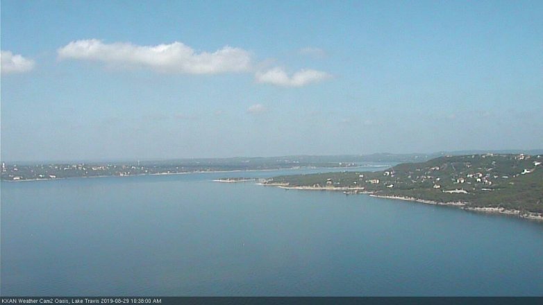 Lake Travis webcam, August 29, 2019 9:40 AM CT