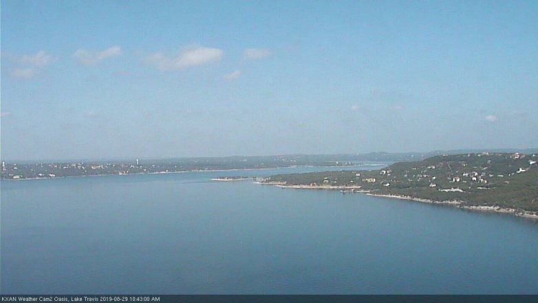 Lake Travis webcam, August 29, 2019 9:45 AM CT