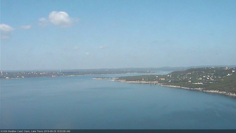 Lake Travis webcam, August 29, 2019 9:55 AM CT