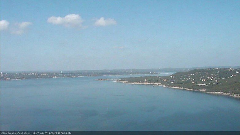 Lake Travis webcam, August 29, 2019 10:00 AM CT
