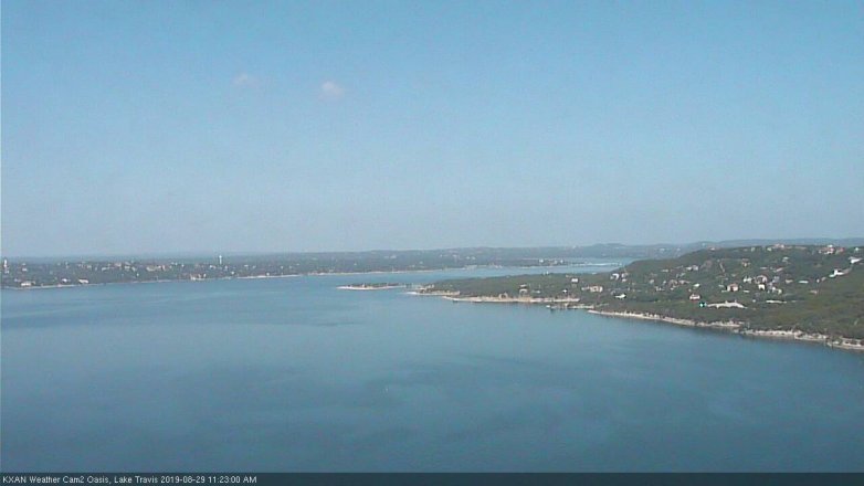 Lake Travis webcam, August 29, 2019 10:25 AM CT