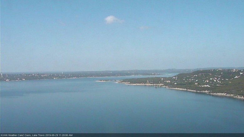 Lake Travis webcam, August 29, 2019 10:30 AM CT