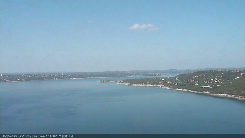 Lake Travis webcam, August 29, 2019 10:40 AM CT