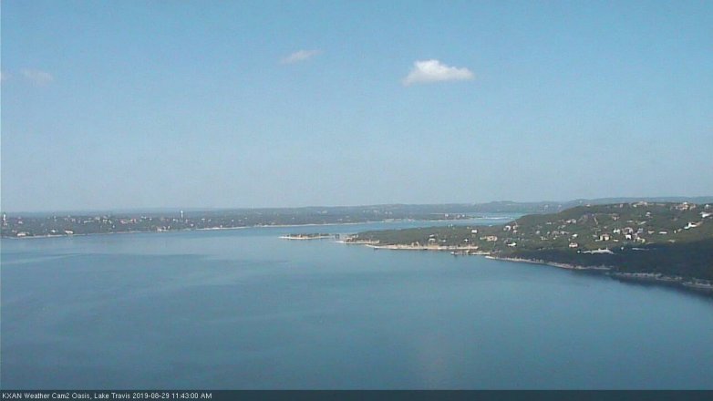 Lake Travis webcam, August 29, 2019 10:45 AM CT