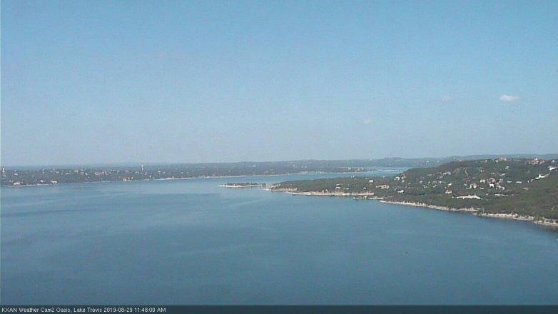 Lake Travis webcam, August 29, 2019 10:50 AM CT