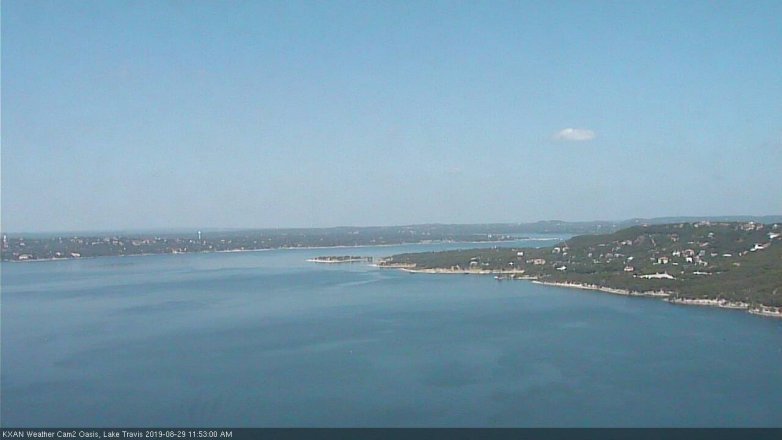 Lake Travis webcam, August 29, 2019 10:55 AM CT